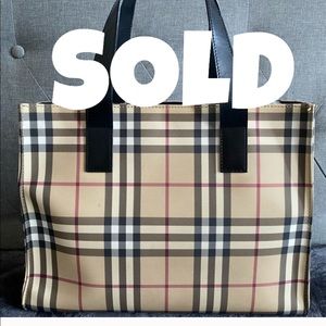 SOLD -Authentic Vintage Burberry tote